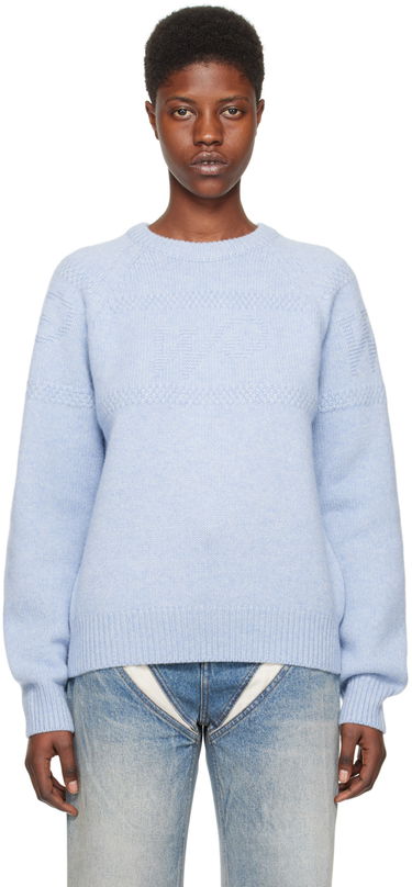 Пуловер We11done Jacquard Sweater Синьо | WD-KT0-24-616-U-SK, 0