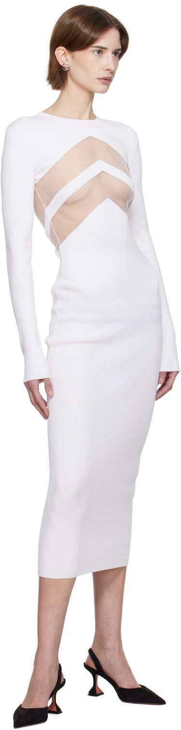 Pокля Jean Paul Gaultier Jean Paul Gaultier 'The Chevrons' Midi Dress Бяло | 25/33-F-RO379-M085-01, 3