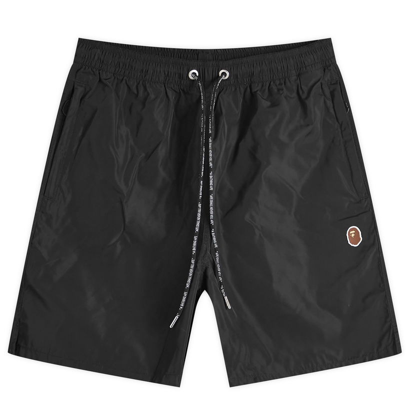 Къси панталони BAPE A Bathing Ape Ape Head Nylon Beach Short Черно | 001SPK301322M-BLK