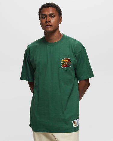 Тениска Mitchell & Ness NBA PREMIUM POCKET TEE SEATTLE SUPERSONICS Зелено | TCRW6277-SSUYYPPPDKGN, 1
