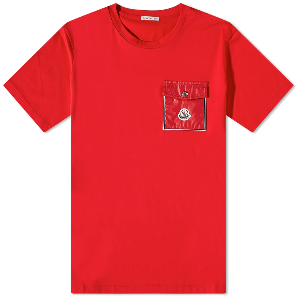 Тениска Moncler Pocket Tee Червено | 8C000-56-8390Y-455, 0