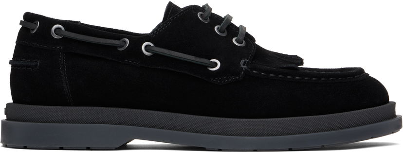 Аксесоари BOSS Hugo Suede Fringe Trim Loafers Черно | 50536224