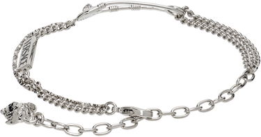 Гривна Versace Versace Silver-Tone Safety Pin Chain Bracelet Металик | 1020673_1A00620, 1