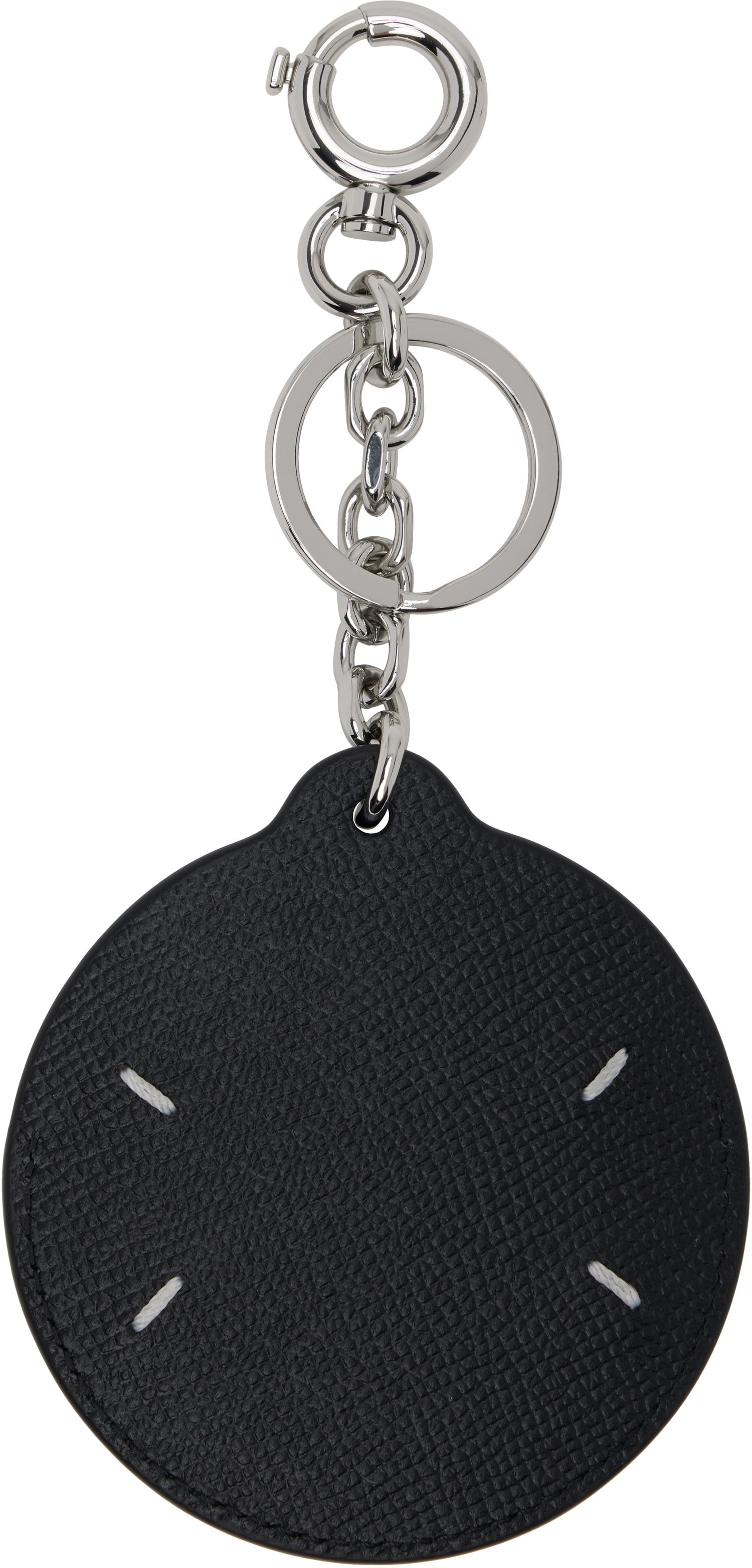 Ключодържатели Maison Margiela Maison Margiela Logo Leather Keychain Черно | SA2UA0011 P4745, 1