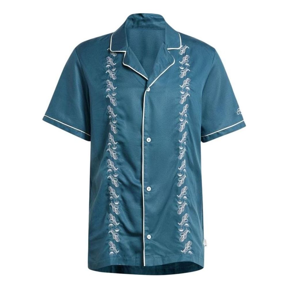 Риза adidas Originals Originals Bowling Shirt Синьо | IR8401, 0