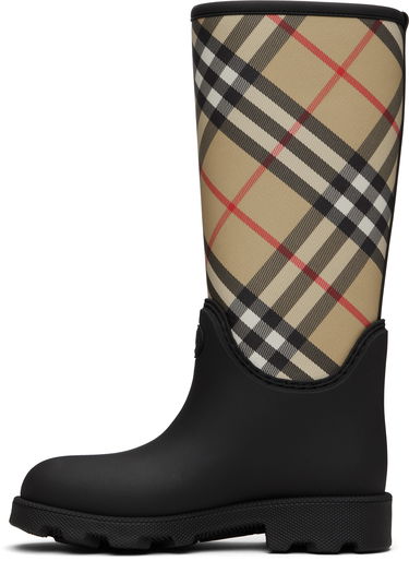 Кецове и обувки Burberry Burberry Marsh Stamp High Rubber Boots Черно | 8111644, 2
