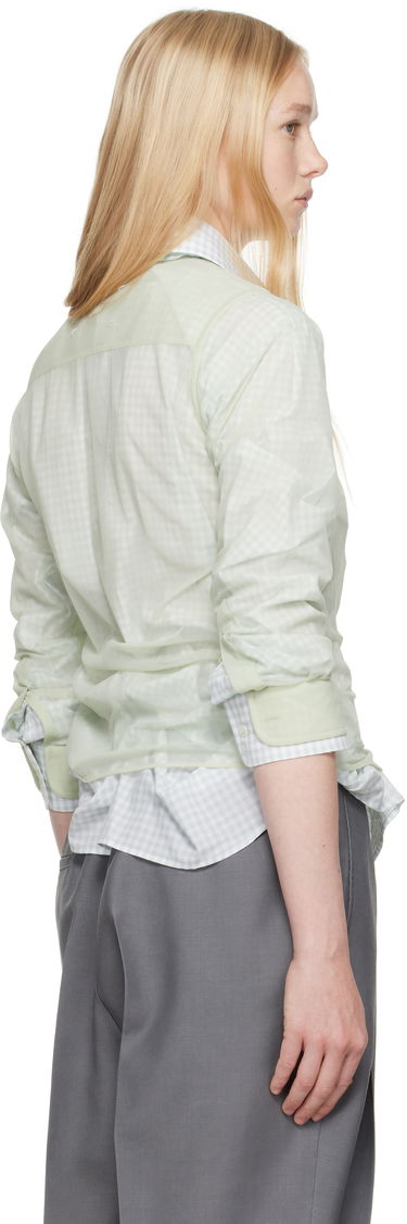 Риза Maison Margiela Maison Margiela Layered Gingham Shirt Зелено | S51DT0016 MTJ024, 2