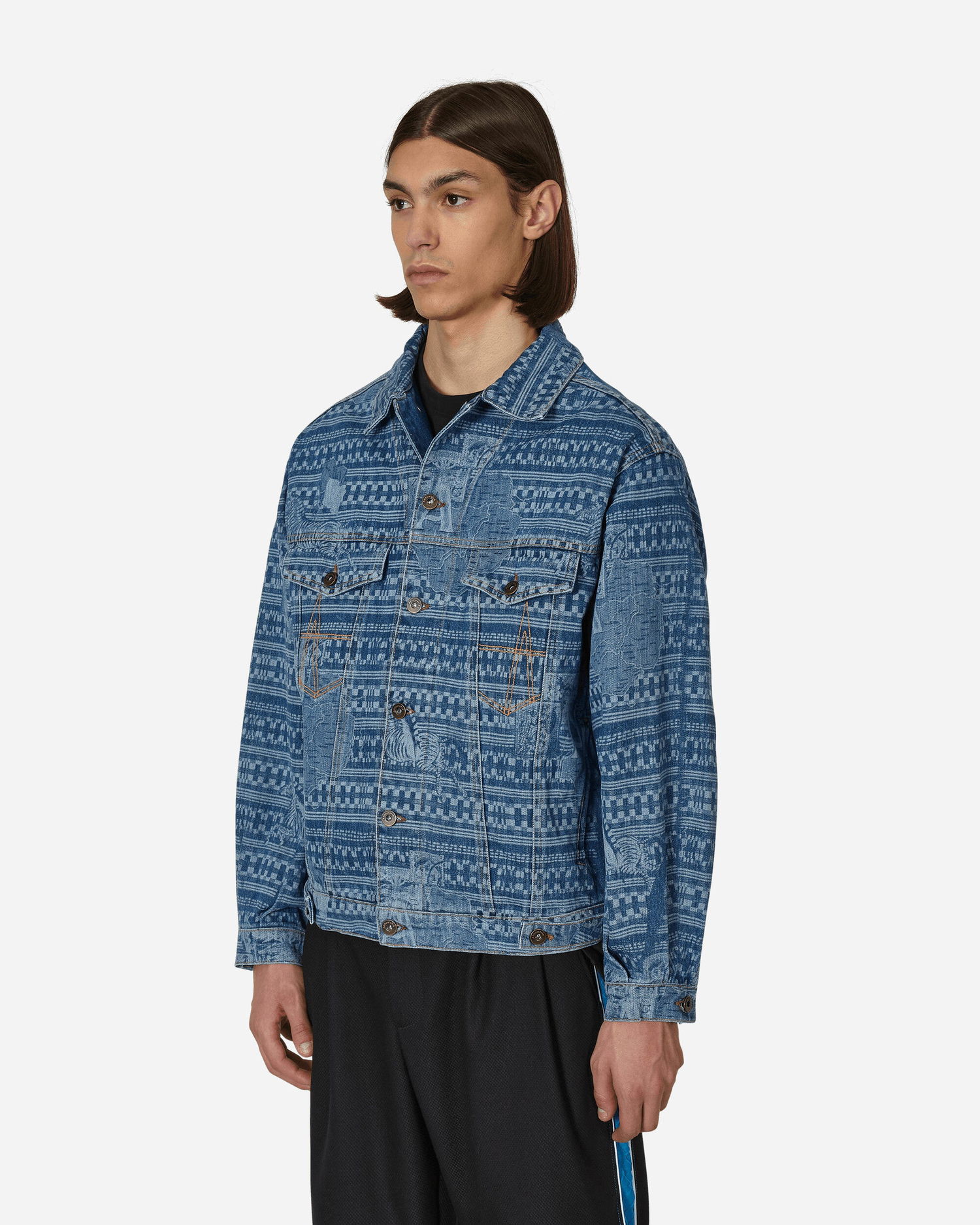 Яке Ahluwalia Kampala Denim Jacket Синьо | M-AHLU-DE001-SS23-FA6  LI, 1