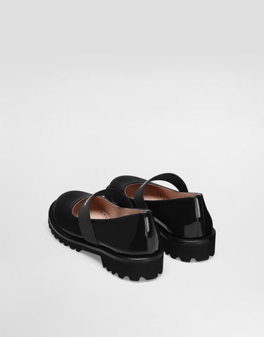 Аксесоари Dolce & Gabbana Dolce & Gabbana Patent Leather Mary Janes With Logo Elastic Strap Черно | D11333A913589923, 2