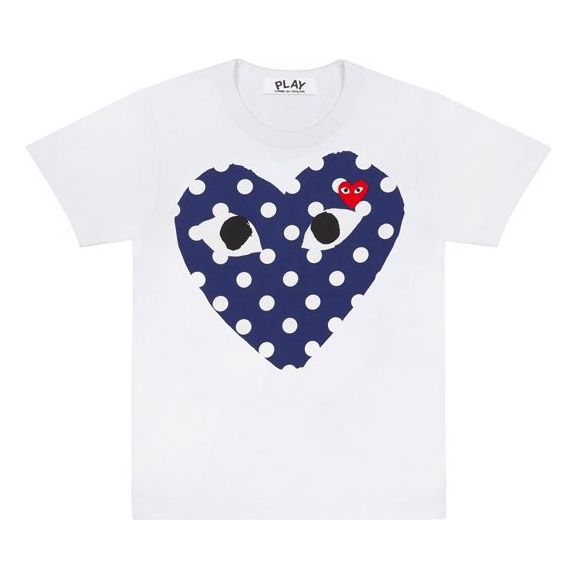 Тениска Comme des Garçons Play Polka Dot Logo T-Shirt Бяло | AZ-T233-051-1