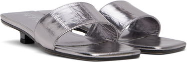 Аксесоари BY FAR BY FAR Ceni Eel Embossed Metallic Leather Heeled Sandals Металик | MWFHO014CL035ME032PL, 3