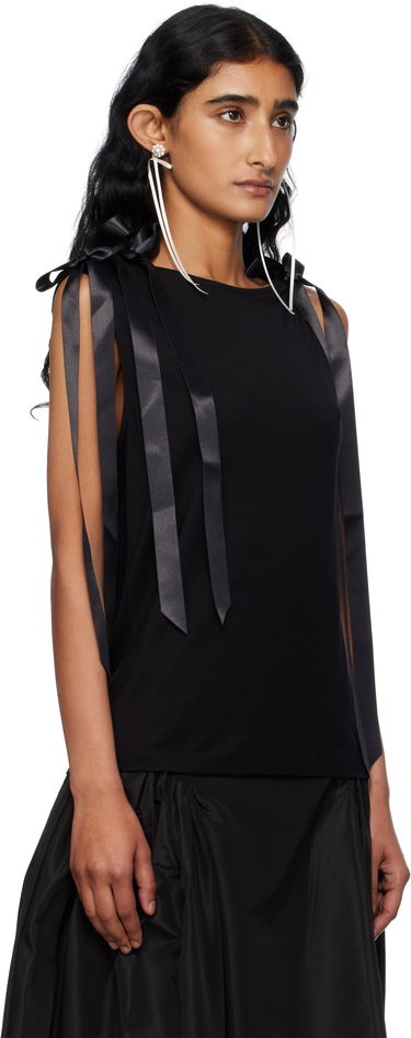 Потник Simone Rocha Simone Rocha Bow Ribbon Tail Tank Top Черно | 5366 0571, 1