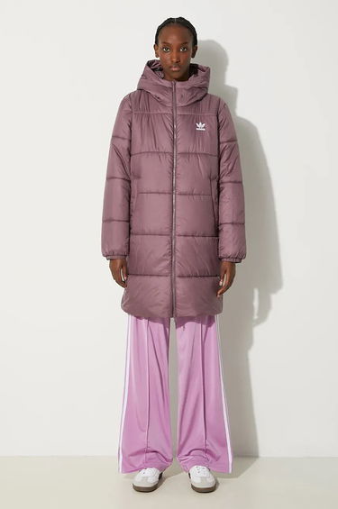 Пухо яке adidas Originals Long Puffer Jacket Лилаво | IW5857, 0