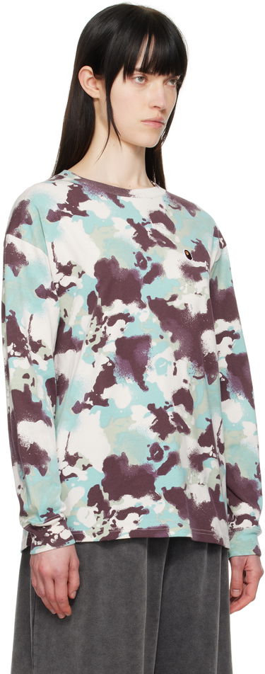 Тениска BAPE A Bathing Ape Map Camo Long Sleeve T-Shirt Многоцветен | 001LTL302001L, 1