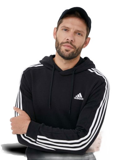 Суитчър adidas Performance Essentials Fleece 3-Stripes Hoodie Черно | IB4028