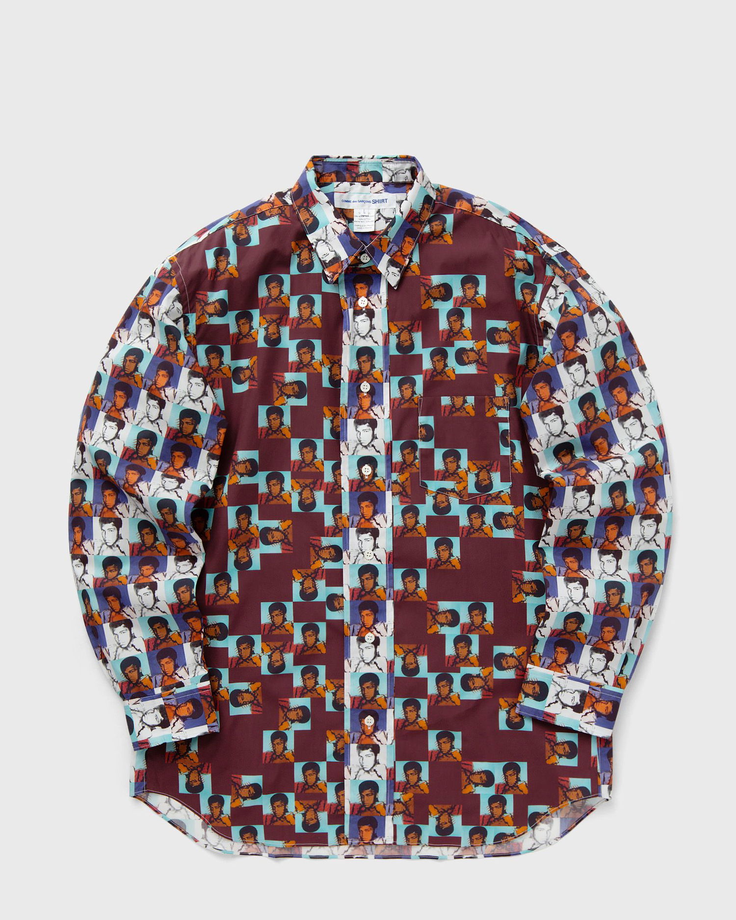 Риза Comme des Garçons Button-Down Shirt Бургунди | FM-B003-S24-1, 1
