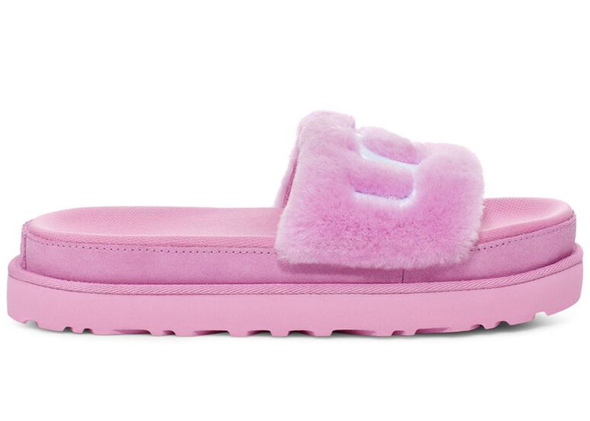 Облекло UGG Laton Fur Slide Wildflower Fluff (W) Розово | 1111236-WFLF