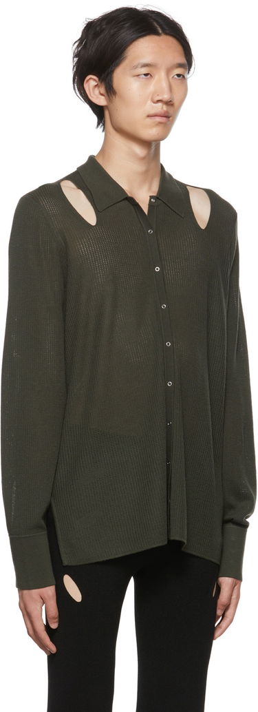 Риза Dion Lee Cutout Long Sleeve Cardigan Зелено | C7088P22, 1