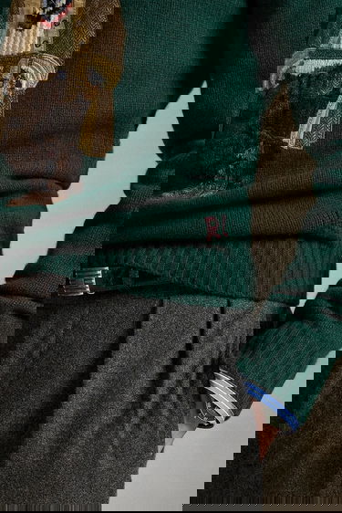 Пуловер Polo by Ralph Lauren Wool Crewneck Heritage Bear Sweater Зелено | 710978308, 3