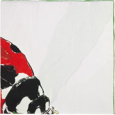 Шал Burberry Ladybird Cashmere Silk Scarf Зелено | 8083722, 1