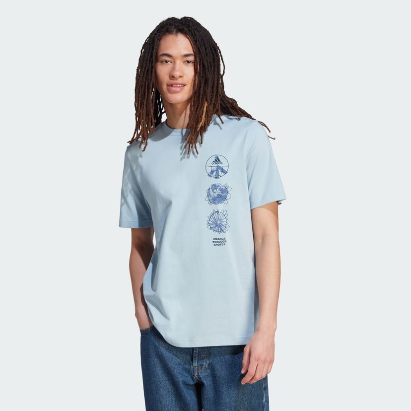 Тениска adidas Performance adidas Sportswear Change Through Sports Triple Синьо | IL5404