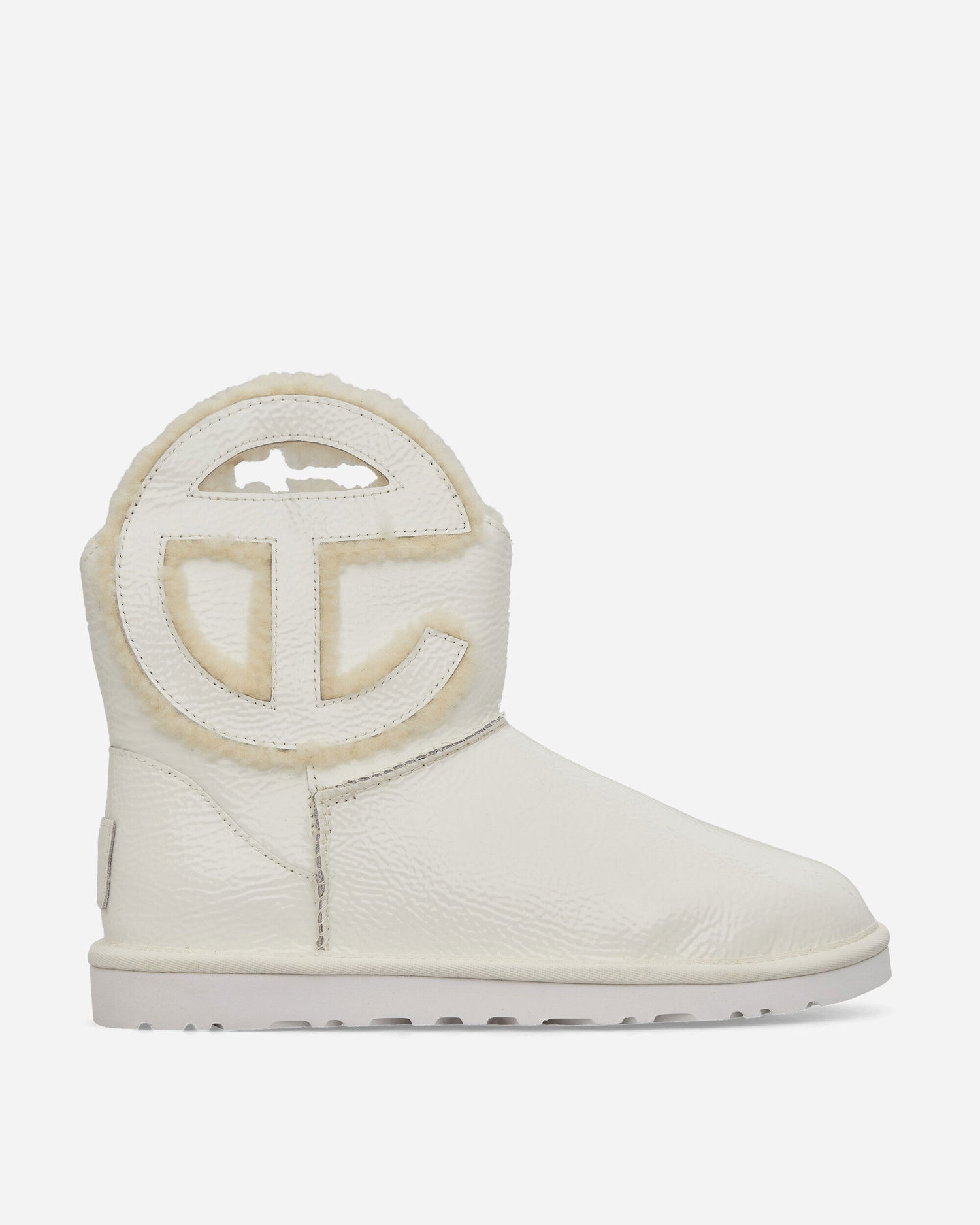 Кецове и обувки UGG Telfar Logo Mini Crinkle Leather Boots White Бежово | 1155790 WHT, 0