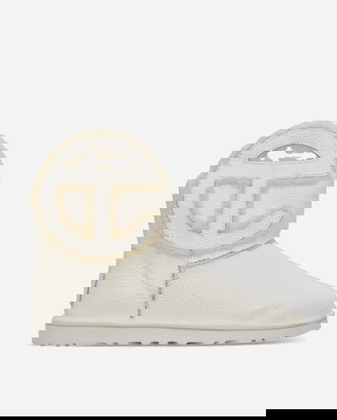 Кецове и обувки UGG Telfar Logo Mini Crinkle Leather Boots White Бежово | 1155790 WHT, 0