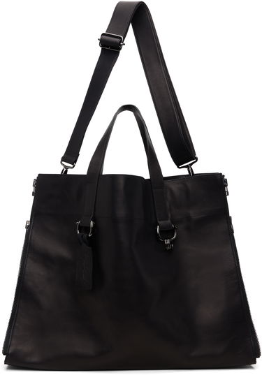 Голяма пазарска чанта Yohji Yamamoto YOHJI YAMAMOTO Zipper LL Tote Черно | DM-I01-784, 0