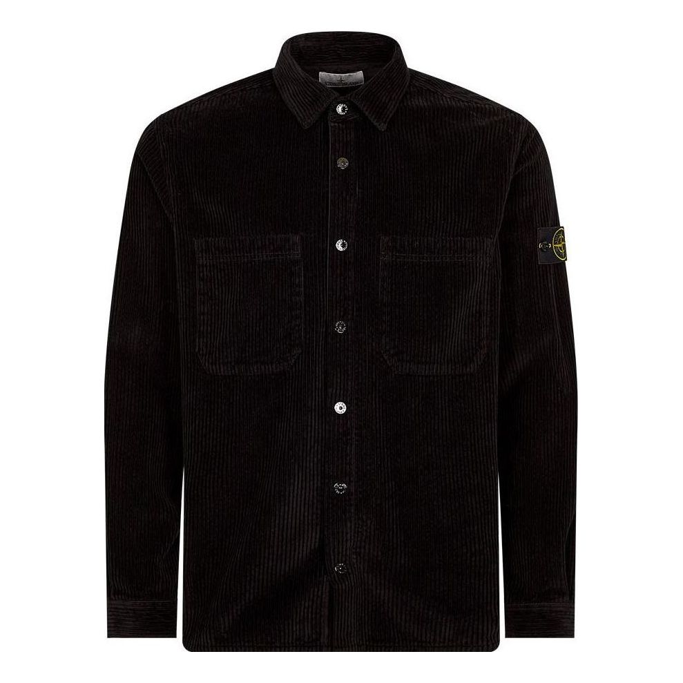 Риза Stone Island Corduroy Overshirt Черно | 791511311-V0029, 0