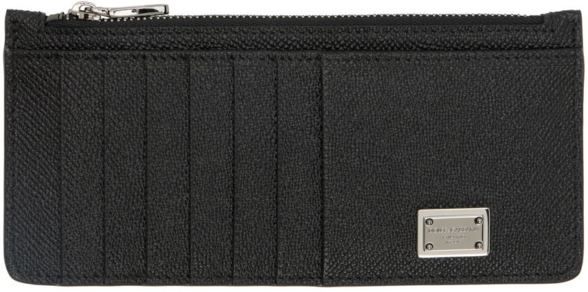 Портфейл Dolce & Gabbana Black Vertical Card Holder Черно | BP2172AG219, 0
