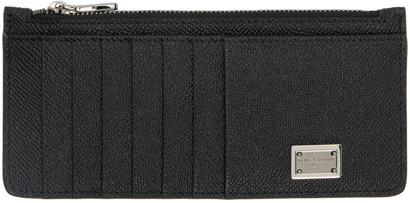 Портфейл Dolce & Gabbana Black Vertical Card Holder Черно | BP2172AG219