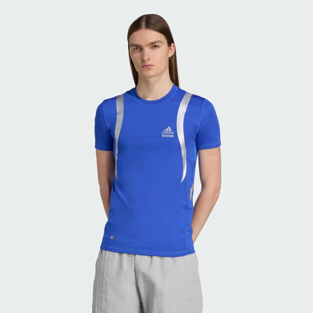 Тениска adidas Performance Archive Techfit Tight Tee Синьо | JW0952, 0