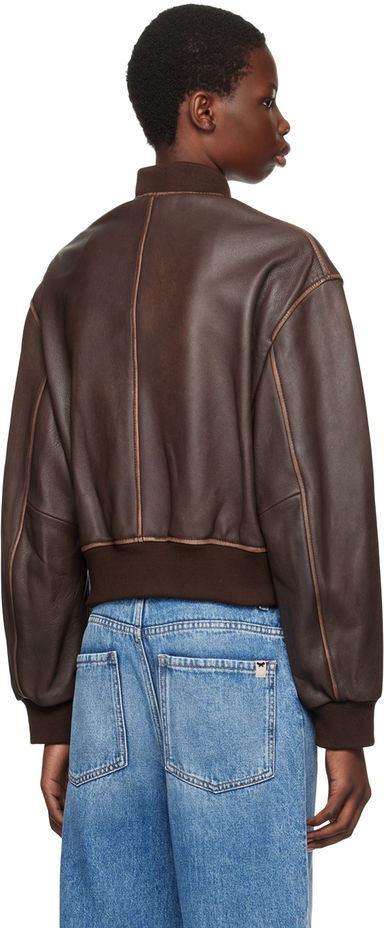 Weekend Max Mara Nappa Leather Bomber Jacket, 2