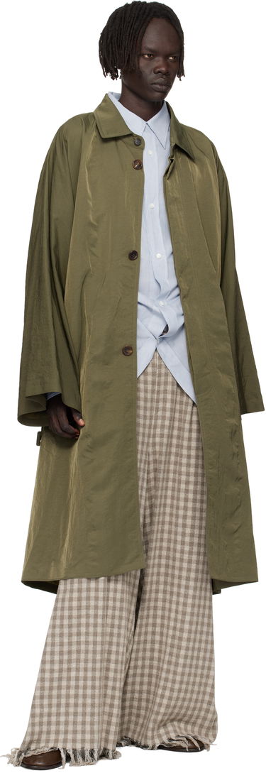 Тренчкот HED MAYNER Hed Mayner Crinkled Trench Coat Зелено | HMMB10043A-HB219, 3
