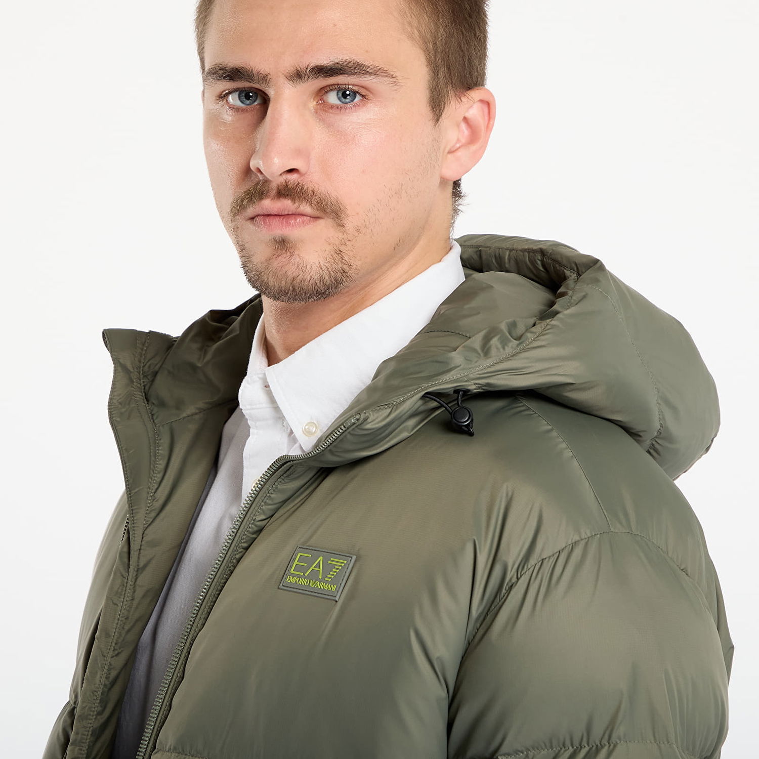 Пухо яке Emporio Armani Mountain Polar Big Logo Hooded Puffer Jacket Зелено | 7M000694AF15956U8142, 1