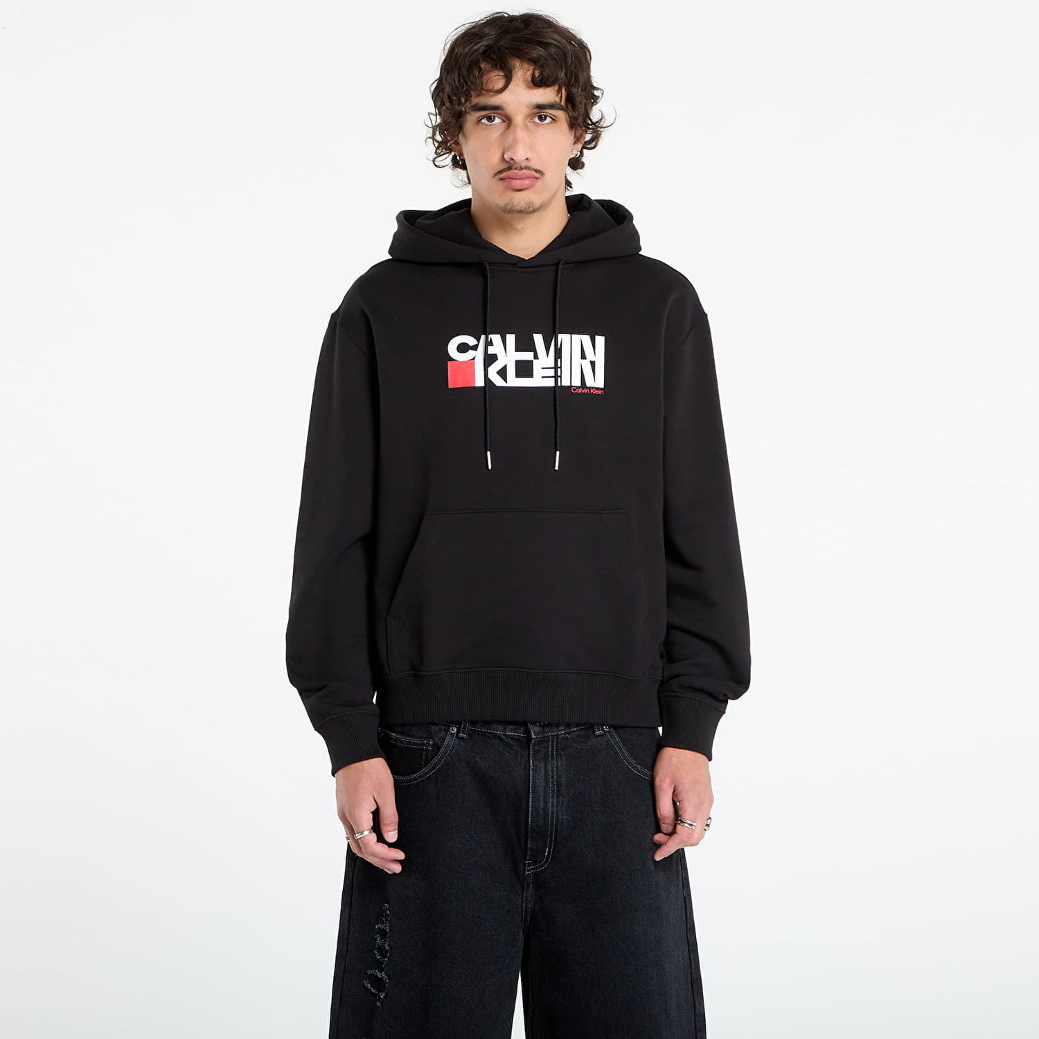 Суитчър CALVIN KLEIN Calvin Klein Jeans Men's Terry Hoodie Черно | LV04RD258G UB1, 0