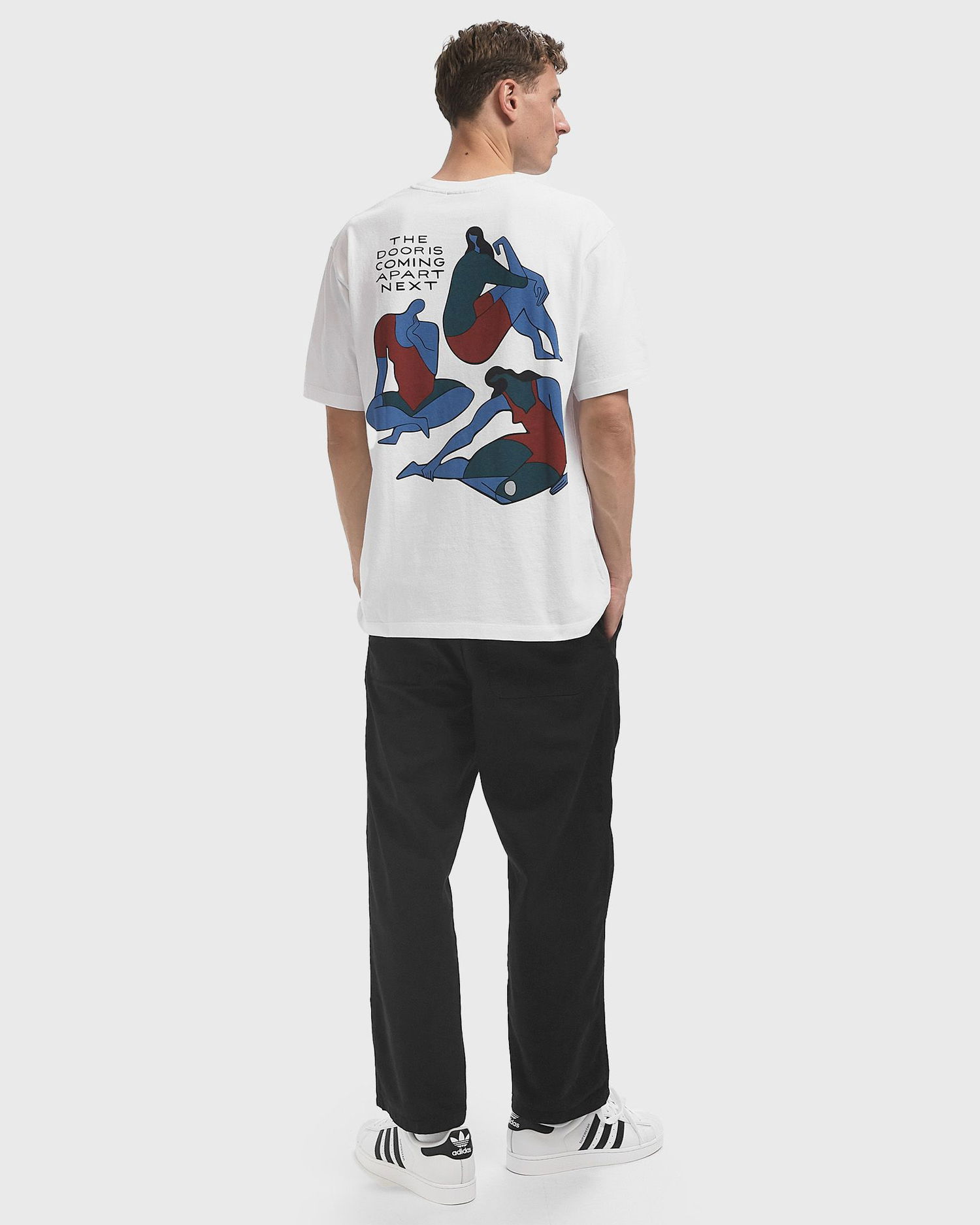 Тениска By Parra Parra Broken Door Graphic T-Shirt Бяло | 53400, 1