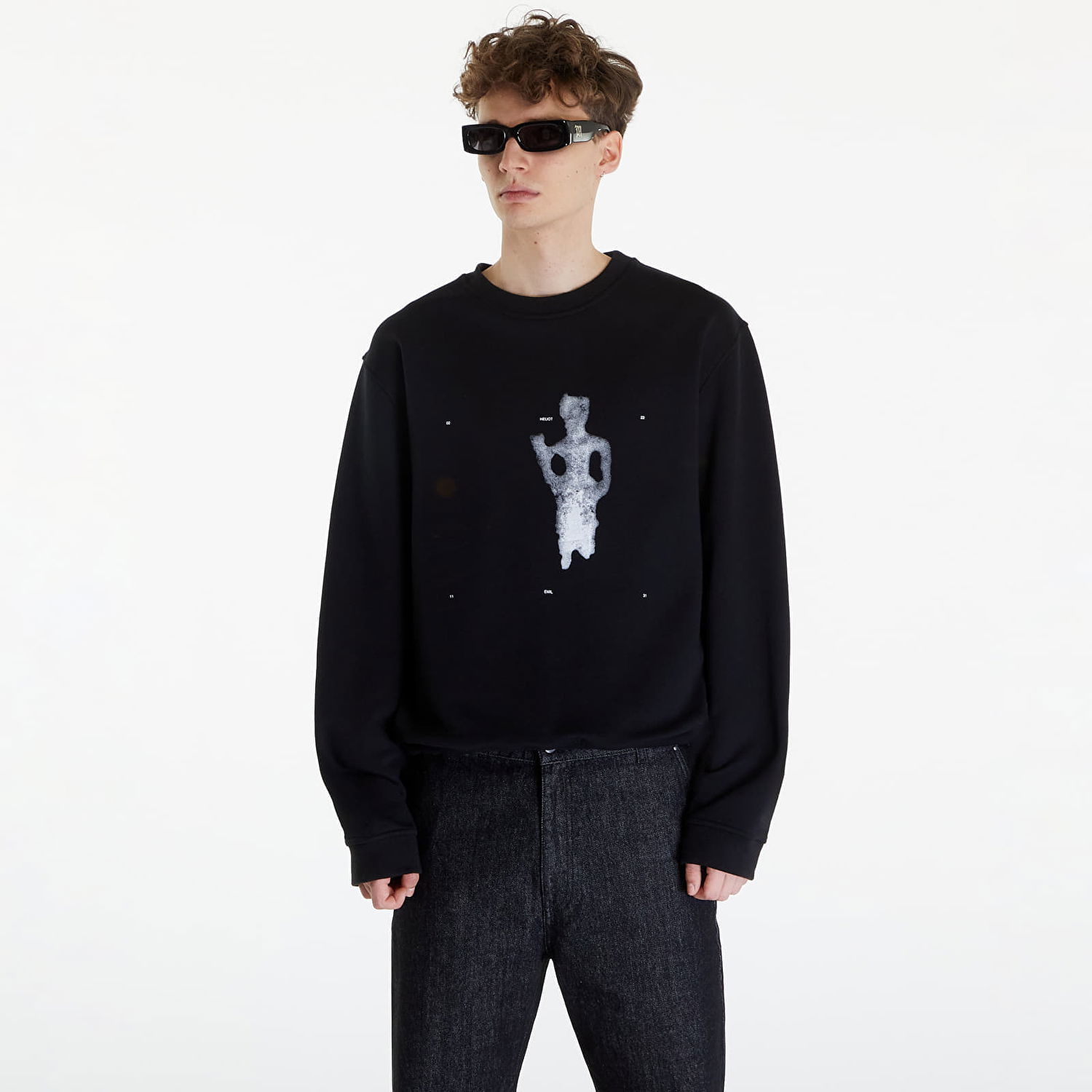 Суитчър HELIOT EMIL Formation Crewneck Sweatshirt Черно | SS24_M_08_063_BLK01, 0