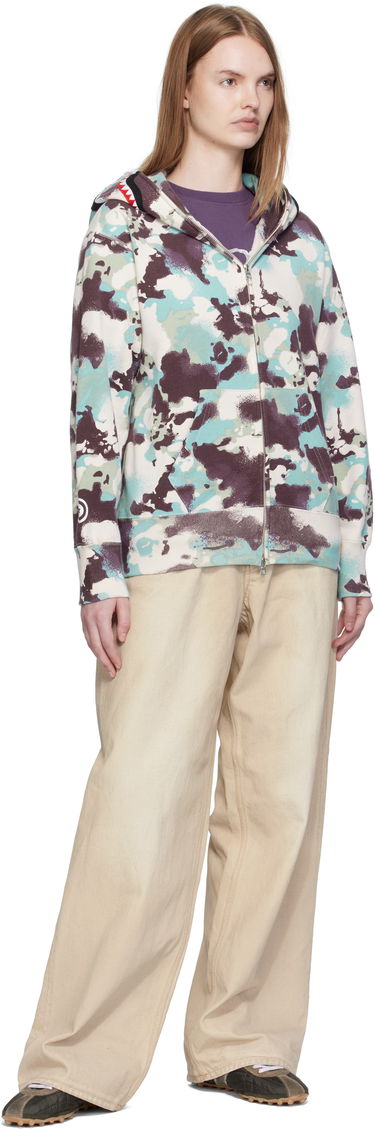 Суитчър BAPE A Bathing Ape Map Camo Shark Full Zip Hoodie Многоцветен | 001ZPL302001L, 3