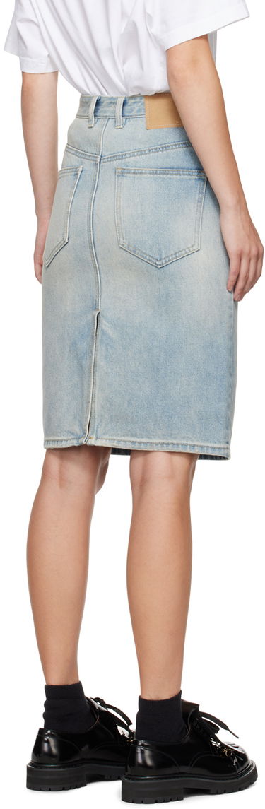 Пола We11done Washed Denim Midi Skirt Синьо | WD-DS2-24-372-W-SK, 2