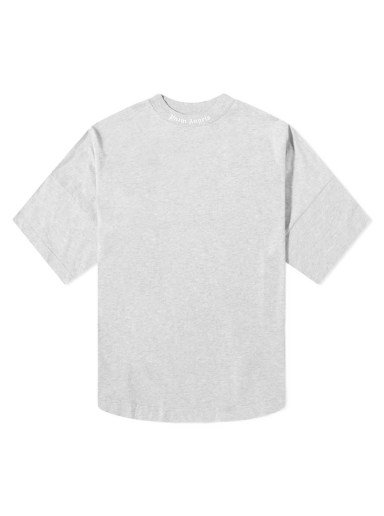 Тениска Palm Angels Mock Neck Logo Tee Сиво | PMAA002C99JER0010801