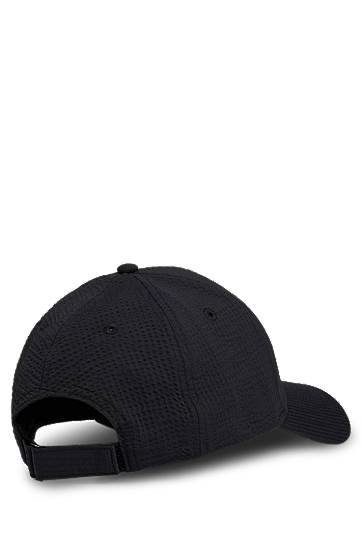 Шапка с козирка BOSS BOSS Seersucker Cap with Logo Patch Черно | 50539418, 1