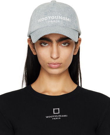 Шапка с козирка WOOYOUNGMI WOOYOUNGMI Embroidered Denim Baseball Cap Сиво | W241AC52, 0