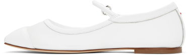 Облекло Aeyde Aeyde Uma Mesh Toe-Cap Ballerina Flats Бяло | A11-FL-RKLS08FL181-SS25-1020-007, 2