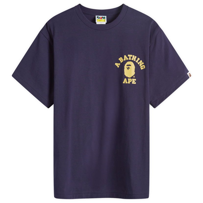 Тениска BAPE A Bathing Ape Colour Camo College ATS T-Shirt Тъмно синьо | 001TEK301022M-NVY