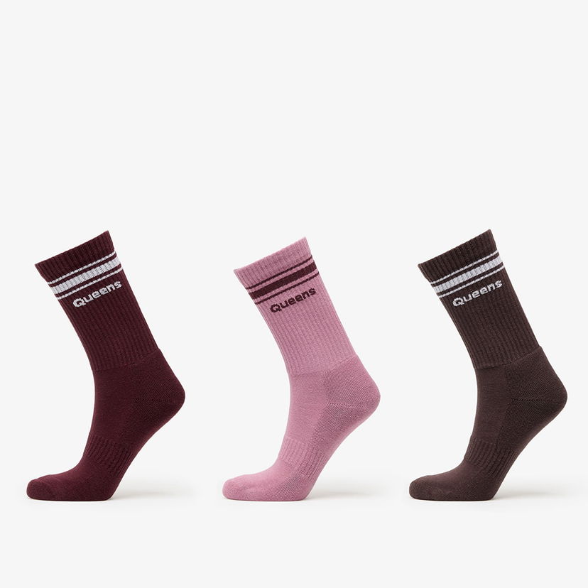 Чорапи Queens Crew Socks 3-Pack Розово | QNS_062