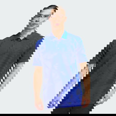 Поло тениска adidas Performance Blue Patterned Knitted Polo Shirt Синьо | IW6697, 1