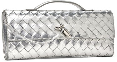 Дамска чанта Bottega Veneta Bottega Veneta Andiamo Woven Leather Clutch Металик | 741511 V4P12, 1