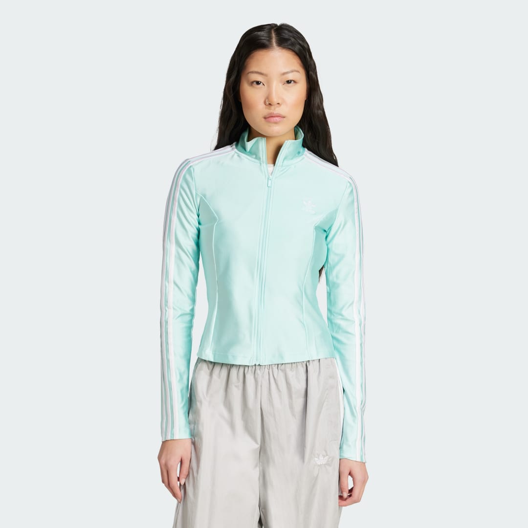 Яке adidas Performance Adicolor 3-Stripes Slim Fit Track Jacket Зелено | JC5579, 0