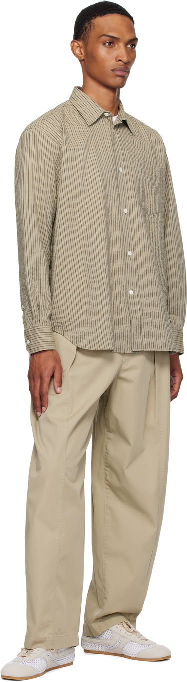 Риза NORSE PROJECTS Norse Projects Oversized Striped Shirt Бежово | N40-0828, 3